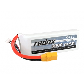 Redox 6000 mAh 7,4V 20C XT90 - LiPo-Pack