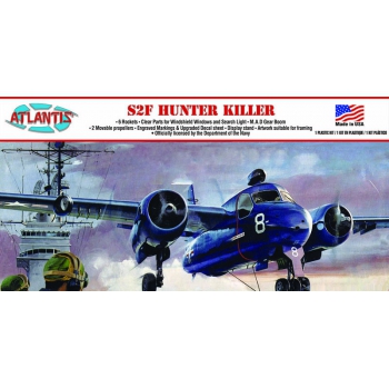 Plastikmodellbausatz - ATLANTIS Models 1:54 US Navy S2F Hunter Killerflugzeug - AMCA145