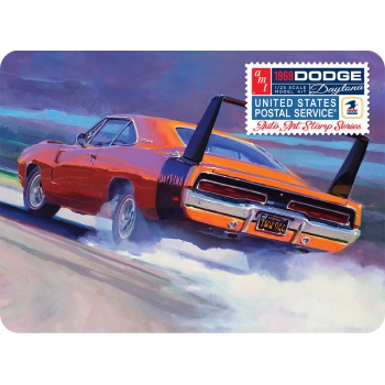 Plastikmodell – Auto 1:25 1969 Dodge Charger Daytona (USPS Stamp Series Collector Tin) – AMT1232