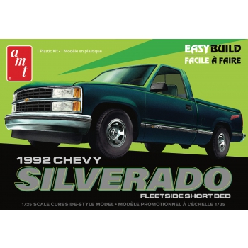 Plastikmodell – Auto 1:25 1992 Chevrolet Silverado Shortbed Fleetside Pickup, einfach zu bauendes Auto – AMT1408