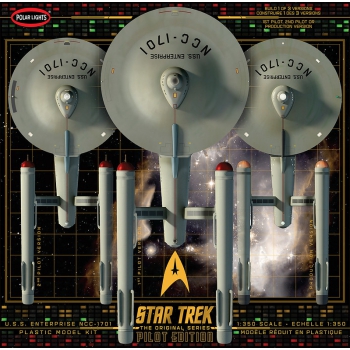 Plastikmodell - 1:350 Star Trek TOS U.S.S. Enterprise mit Teilen der Pilot Edition – POL993M