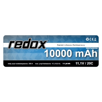 Redox 10000 mAh 11,1 V 20 C XT-90 - LiPo-Pack